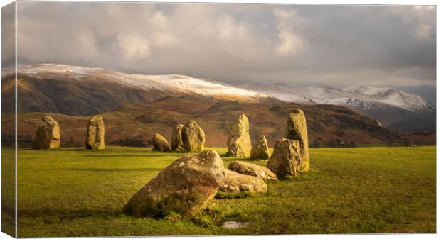 Castlerigg Stone Circle Canvas Print by Marcia Reay