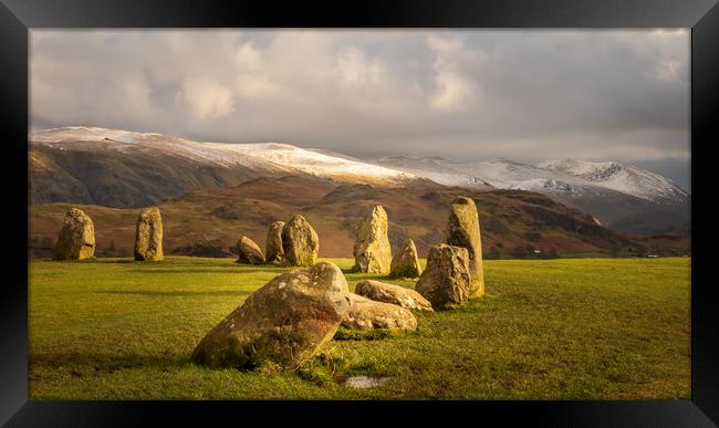 Castlerigg Stone Circle Framed Print by Marcia Reay
