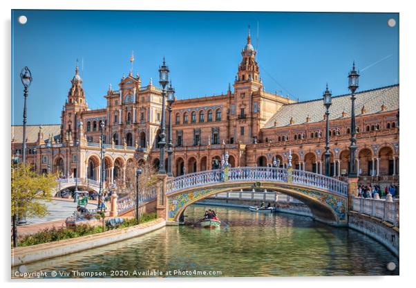 Plaza de España Acrylic by Viv Thompson