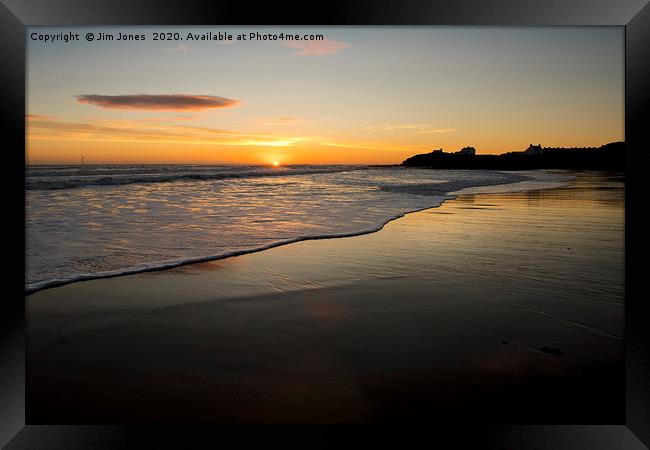 October Sunrise over the North Sea Framed Print by Jim Jones