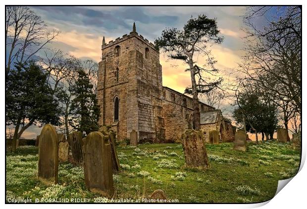 "Evening light St.Laurence's Church " Print by ROS RIDLEY