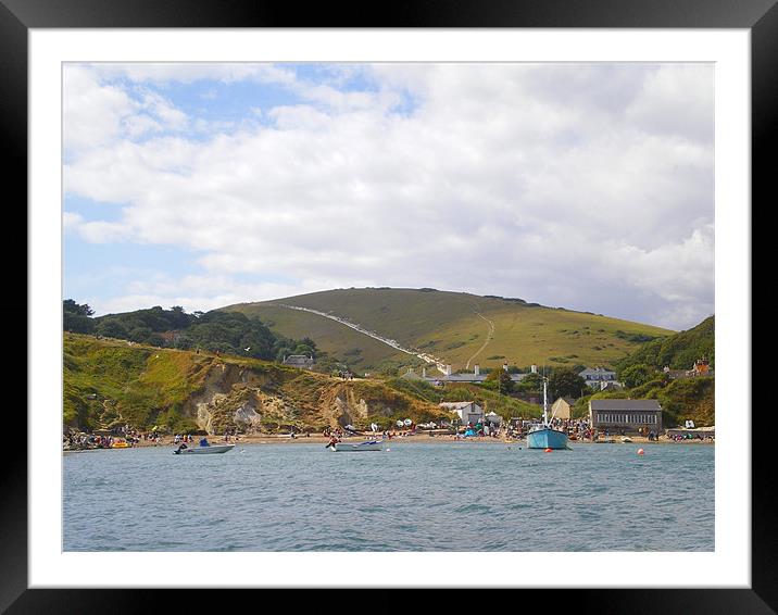 Lulworth Cove Framed Mounted Print by kelly Draper