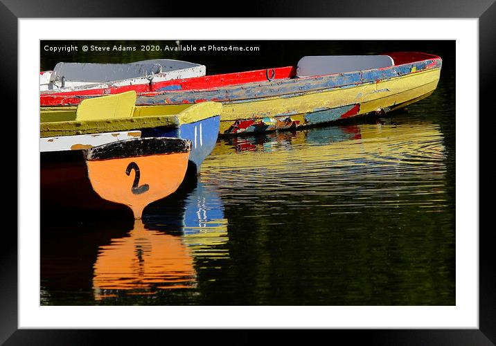 Boat for hire Framed Mounted Print by Steve Adams
