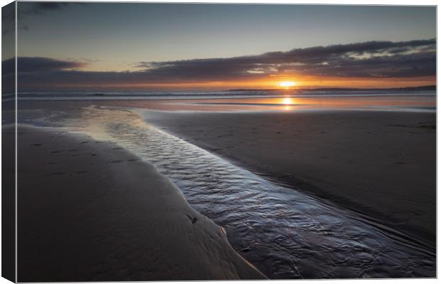 Aberavon beach sunset Canvas Print by Leighton Collins