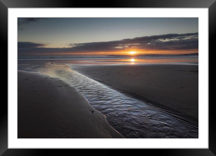 Aberavon beach sunset Framed Mounted Print by Leighton Collins