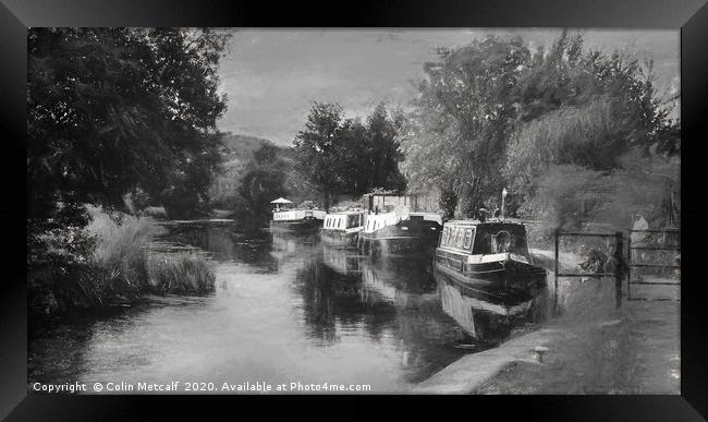 Narrow Boats Framed Print by Colin Metcalf