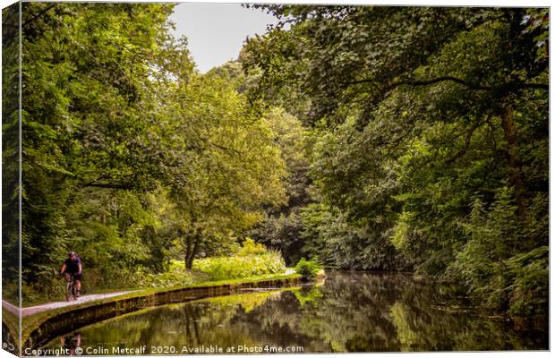 Canal Reflections Canvas Print by Colin Metcalf
