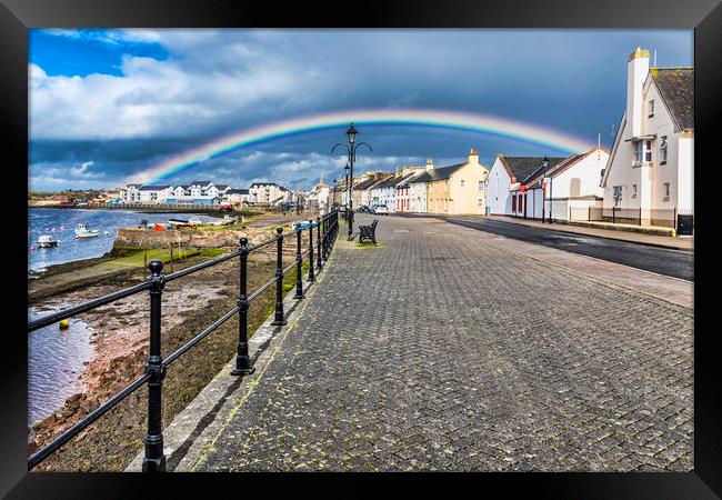 Irvine Rainbow Framed Print by Valerie Paterson