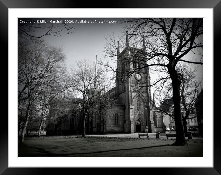 Blackburn Cathedral.  Framed Mounted Print by Lilian Marshall