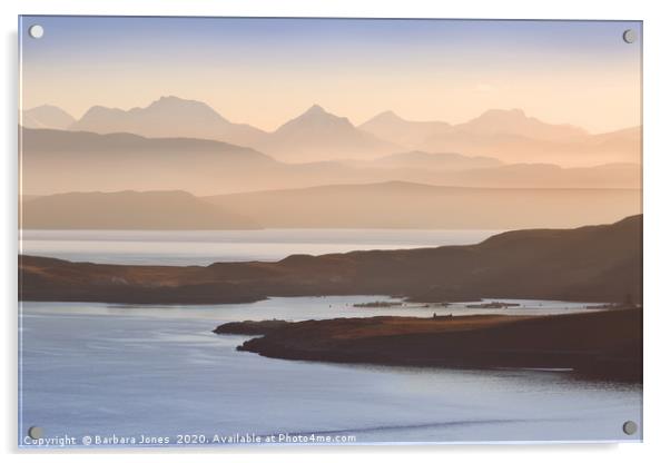 Summer Isles Morning Light Coigach Scotland Acrylic by Barbara Jones