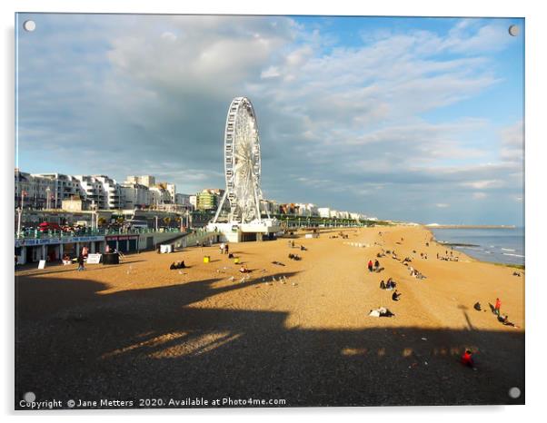 Brighton Beach Acrylic by Jane Metters
