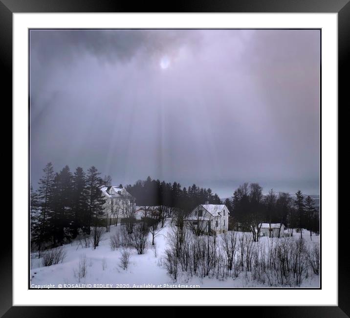 "Little houses at Finnsnes Norway" Framed Mounted Print by ROS RIDLEY