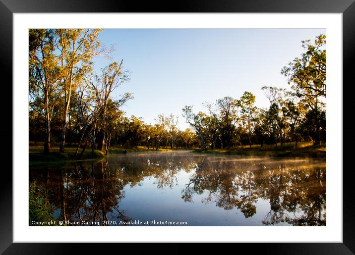Judds Lagoon, Outback Australia Framed Mounted Print by Shaun Carling