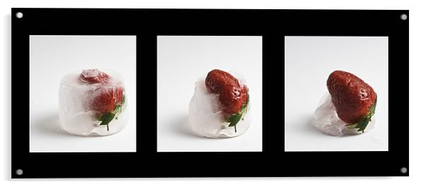 Frozen Strawberry Acrylic by Pam Martin
