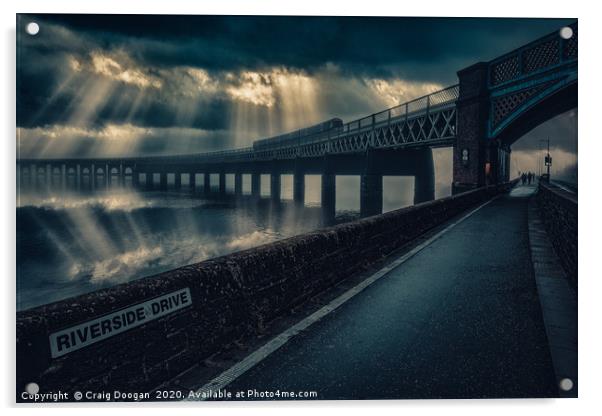 Tay Rail Bridge - Dundee City Acrylic by Craig Doogan