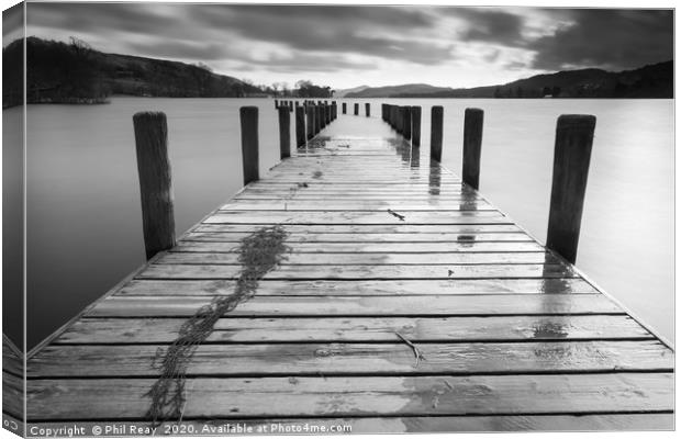 Coniston Jetty Canvas Print by Phil Reay