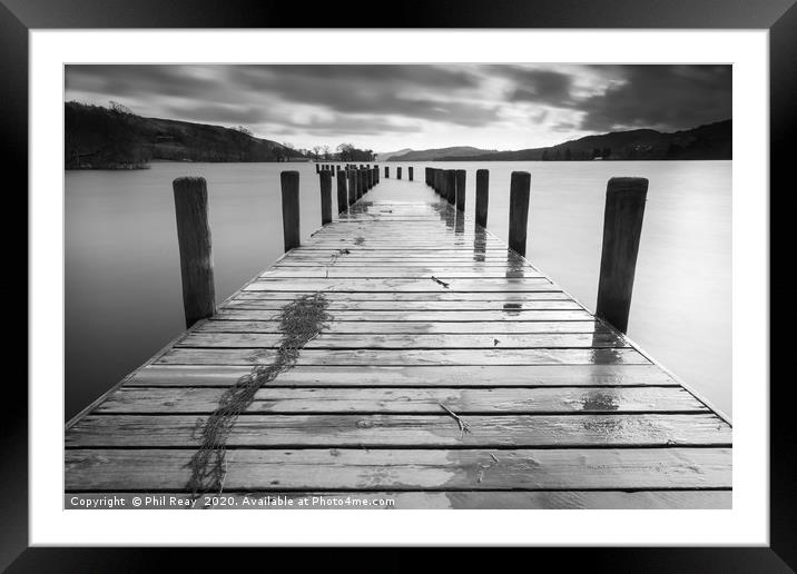 Coniston Jetty Framed Mounted Print by Phil Reay