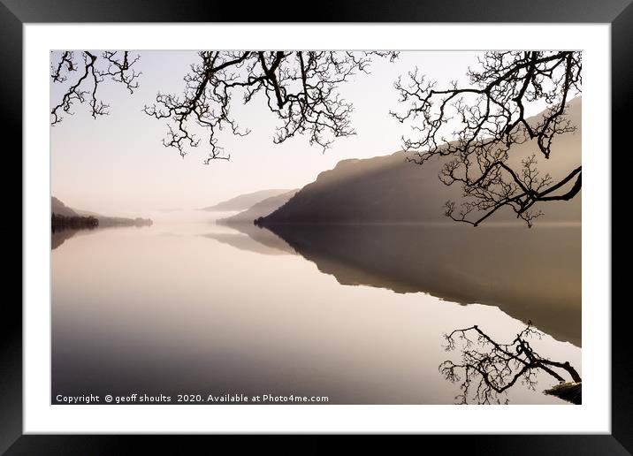 Ullswater Winter Morning Framed Mounted Print by geoff shoults