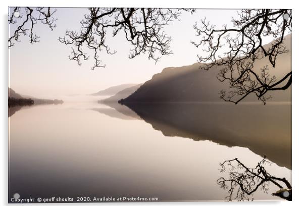 Ullswater Winter Morning Acrylic by geoff shoults