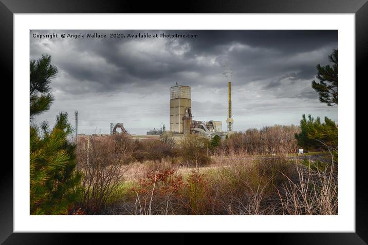 Cement plant Dunbar colour popped Framed Mounted Print by Angela Wallace