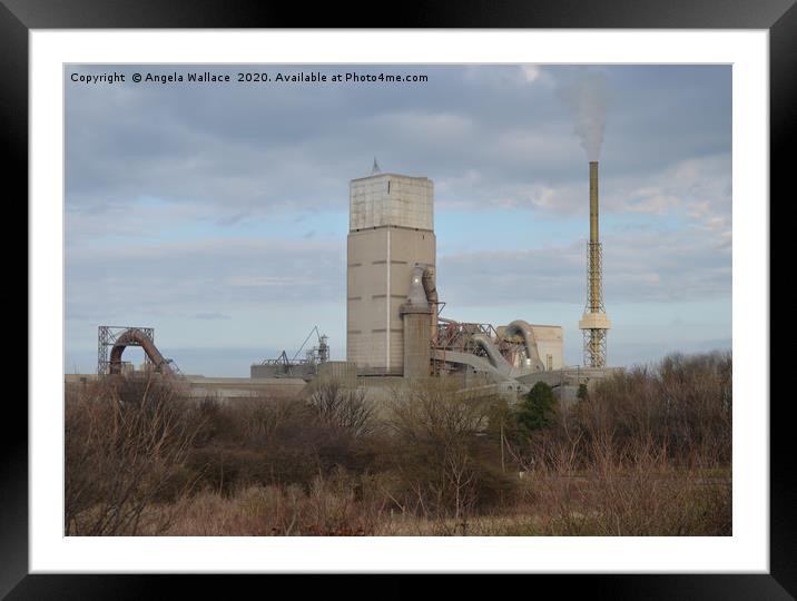 Tarmac  Cement Plant Dunbar Landscape Framed Mounted Print by Angela Wallace