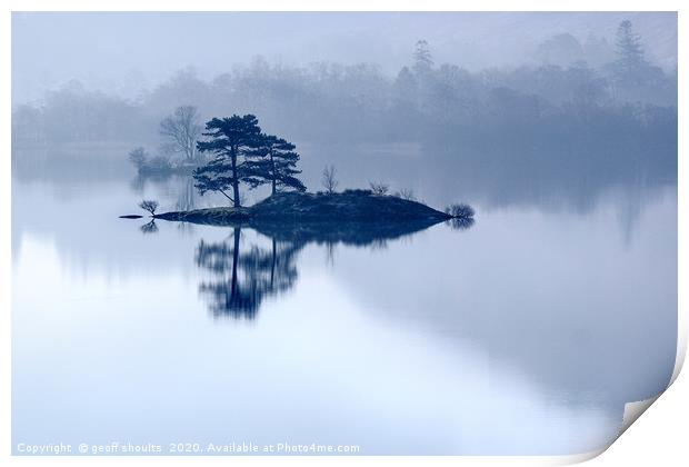 Ullswater Winter Morning pt2 Print by geoff shoults