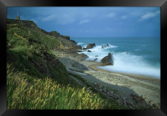 Wild North Cornwall by Dave Bell Framed Print by Dave Bell
