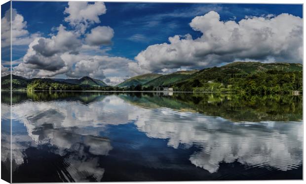 Grasmere Panorama, Cumbria, UK. Canvas Print by Maggie McCall