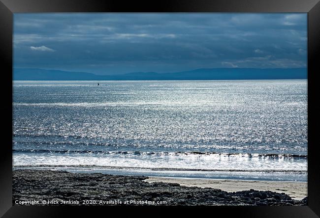 Bristol Channel from Barry Island south Wales Framed Print by Nick Jenkins