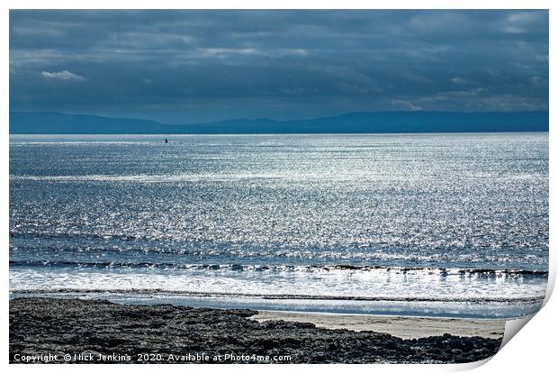 Bristol Channel from Barry Island south Wales Print by Nick Jenkins