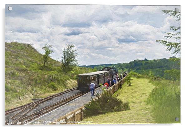 The Brecon Mountain Railway Acrylic by Ian Lewis