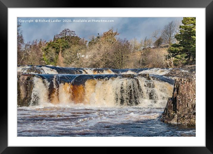 Low Force Waterfall, Teesdale Framed Mounted Print by Richard Laidler