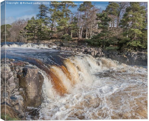 Low Force Waterfall from the Pennine Way, Teesdale Canvas Print by Richard Laidler