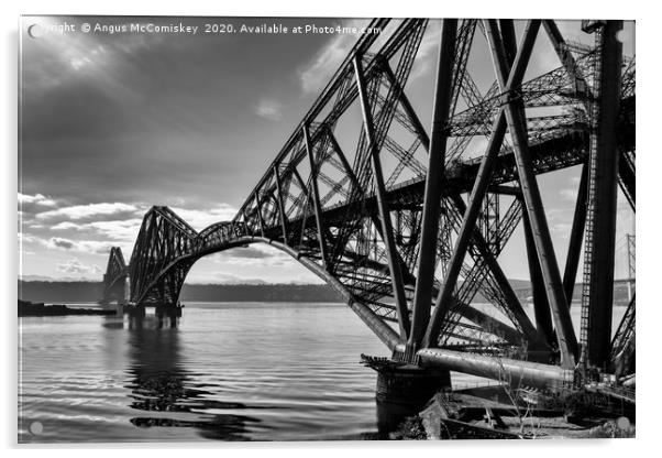 Forth Bridge mono Acrylic by Angus McComiskey