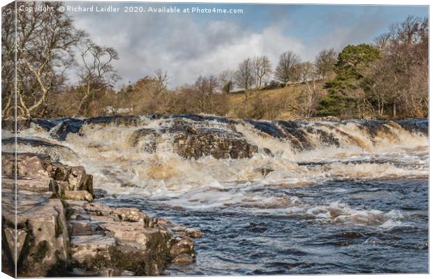 Low Force Cascade from the Pennine Way, Teesdale Canvas Print by Richard Laidler