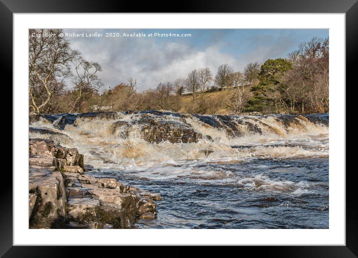 Low Force Cascade from the Pennine Way, Teesdale Framed Mounted Print by Richard Laidler