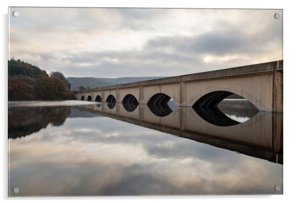 Ashopton Viaduct, Ladybower reservoir, Derbyshire Acrylic by Andrew Kearton