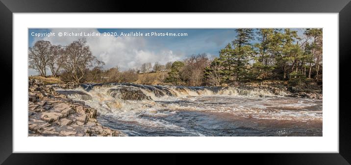 Low Force Cascade Panorama from the Pennine Way Framed Mounted Print by Richard Laidler