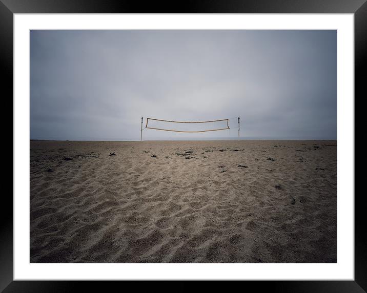 Voleyball net Framed Mounted Print by Larisa Siverina