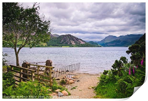 Clouds over Ennerdale Water Print by Martyn Arnold