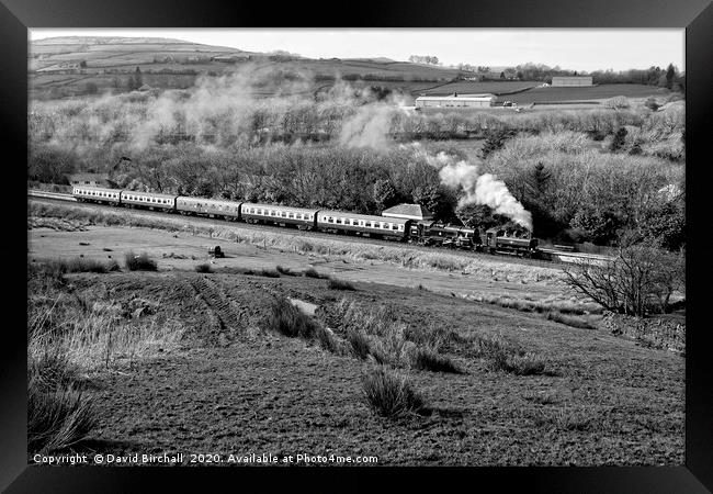 Steam in the Lancashire landscape. Framed Print by David Birchall