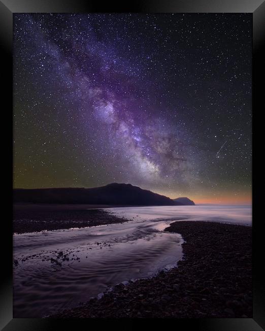 Charmouth Milky Way Framed Print by David Neighbour