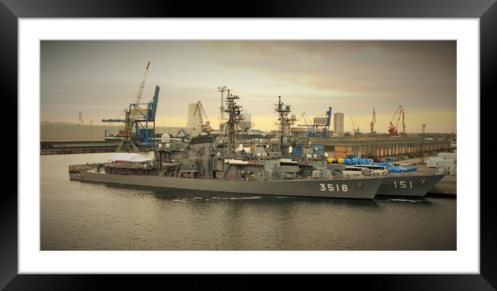 German Navy in the Baltic Sea Framed Mounted Print by M. J. Photography