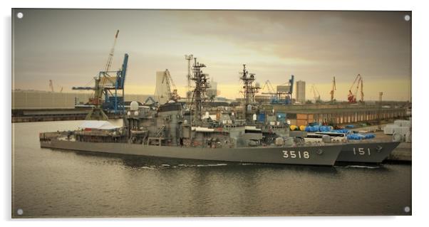 German Navy in the Baltic Sea Acrylic by M. J. Photography