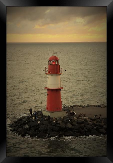 Lighthouse on Baltic Sea Framed Print by M. J. Photography