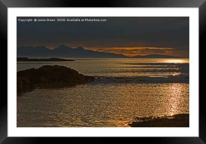 A Hebridean Sunset Framed Mounted Print by Jamie Green