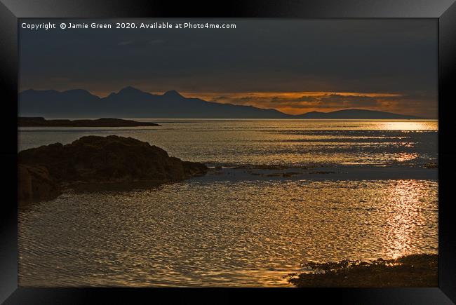 A Hebridean Sunset Framed Print by Jamie Green