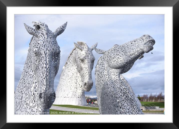 the Kelpies double take , Helix Park, Falkirk , Sc Framed Mounted Print by Photogold Prints