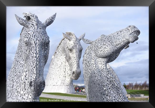 the Kelpies double take , Helix Park, Falkirk , Sc Framed Print by Photogold Prints