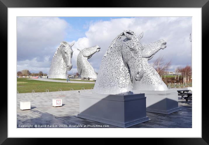 the Kelpies , Helix Park, Falkirk Framed Mounted Print by Photogold Prints